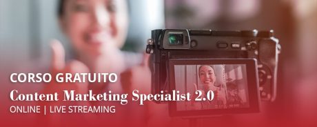 Corso Content Marketing Specialist 2.0 online su visual design, copywriting, video social e branding